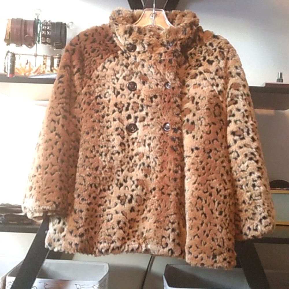 Free People Faux Fur Swing Coat